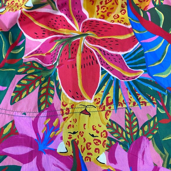 Shein VCay Riccolta Carta Pap 21 Floral Tropical Mini Dress Size M/6 Multi NWT - Picture 6 of 16